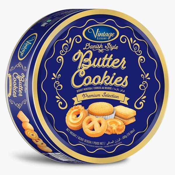 Vintage Luxury Danish Style Butter Cookies 400g