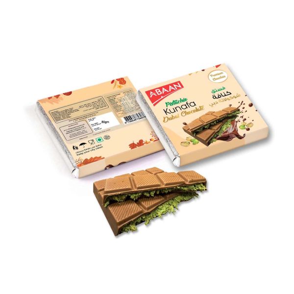 Abaan Kunafa Pistachio Dubai Chocolate Bar 80g